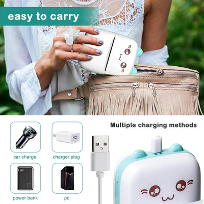 Mini Portable Pocket Size Wireless Bluetooth Thermal Small Printer